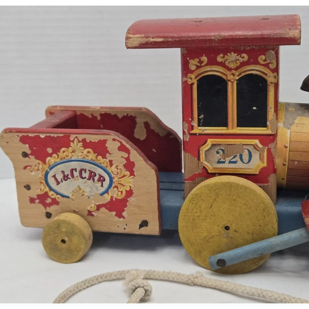 Vintage Fisher Price Looky Chug-Chug Train #220 1953‎ Fair Condition